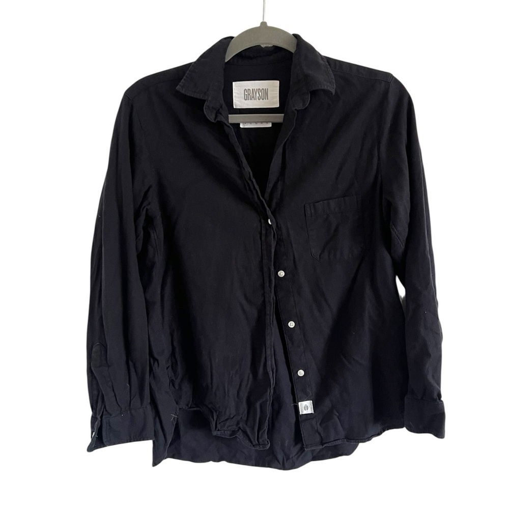 Grayson Black Button Up, Size Xs - image 1